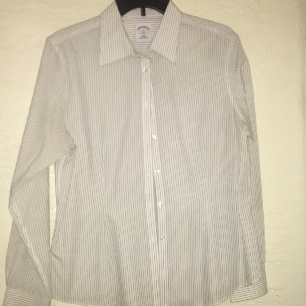 Button down pin stripe blouse